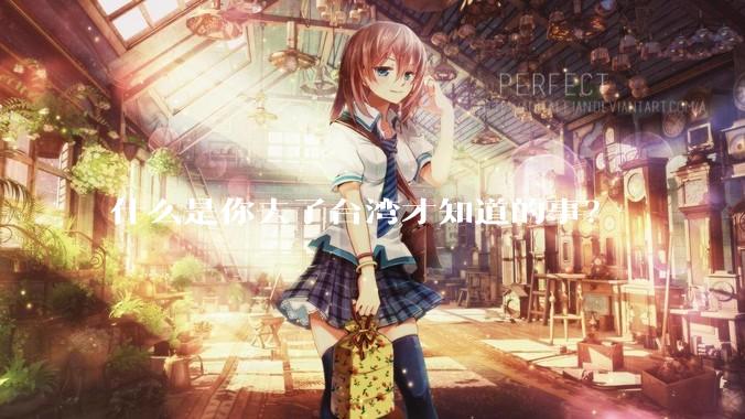 什么是你去了台湾才知道的事？